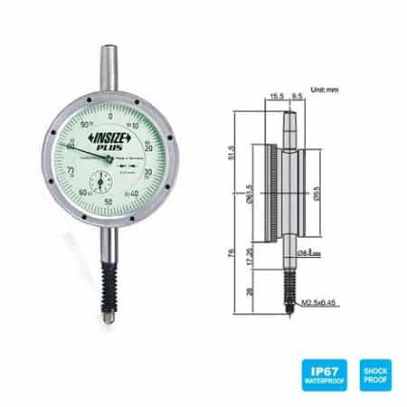 Đồng hồ so chống nước INSIZE 2894-10F (1)