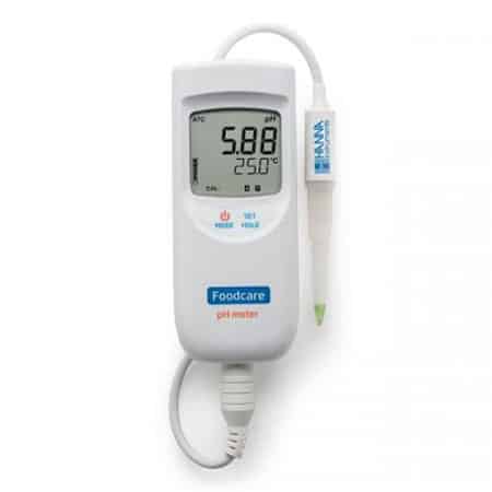 Máy đo pH/nhiệt độ cầm tay cho sữa và thực phẩm HANNA HI99161 (-2.0 to 16.0 pH; -5.0 to 105.0°C)