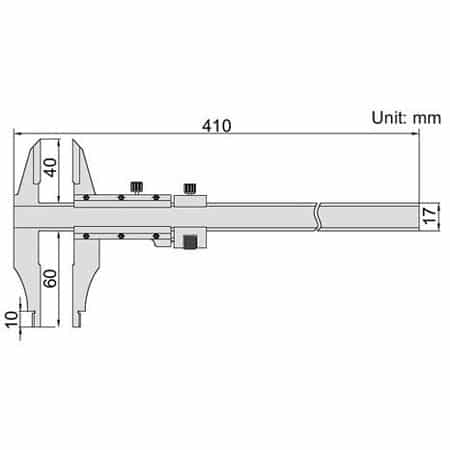 Thước cặp cơ khí (với chỉnh tinh)INSIZE 1217-3001 (0-300mm / 0.02mm)