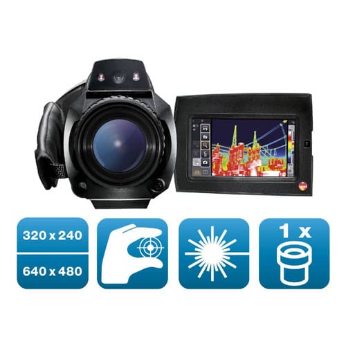 Testo 885 Thermal imager (320 x 240 pixels, focus manual/auto, laser, 1 SuperTele lens) (1)