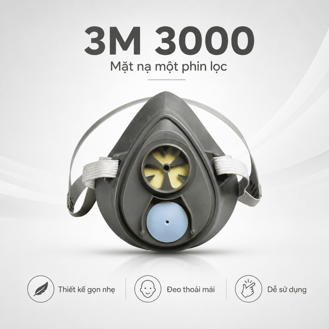 Mặt nạ 3M 3000 series, Nửa mặt một phin lọc phổ thông