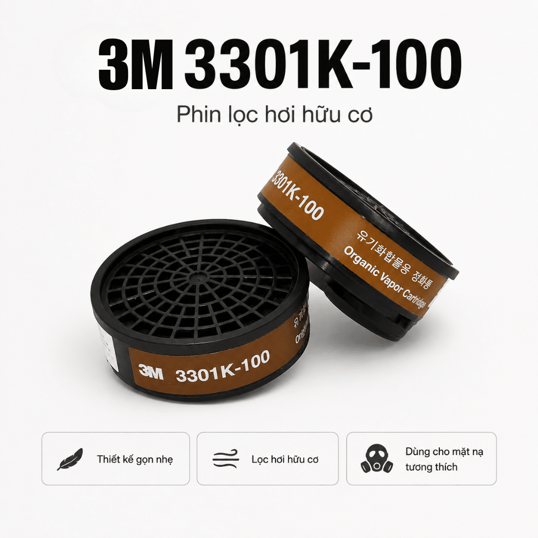 Phin lọc 3M 3301K-100, OV cho mặt nạ 3200 Korea