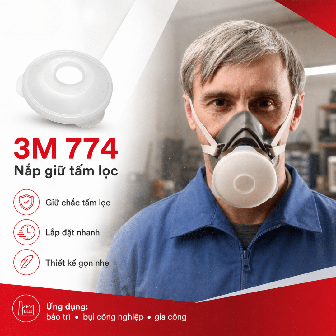 Nắp giữ tấm lọc 3M 774 – Phụ kiện chính hãng cho mặt nạ Korea