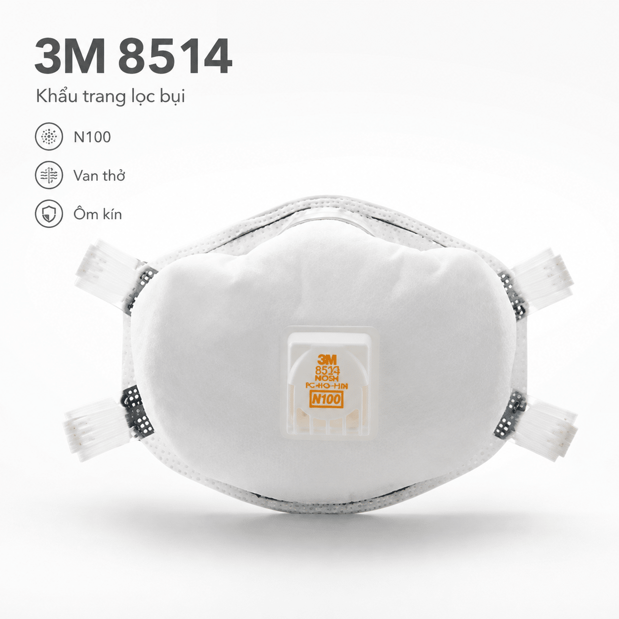 Khẩu trang 3M 8514 – N95 cho thợ hàn