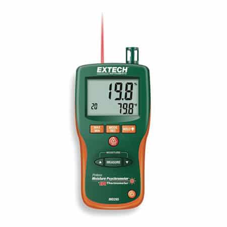 Máy đo độ ẩm và nhiệt ẩm kế IR đa năng Extech MO295 (đo độ ẩm gỗ, vật liệu, không khí, nhiệt độ, có nhớ)