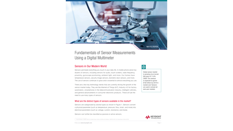 Sensor Measurements Using a Digital Multimeter