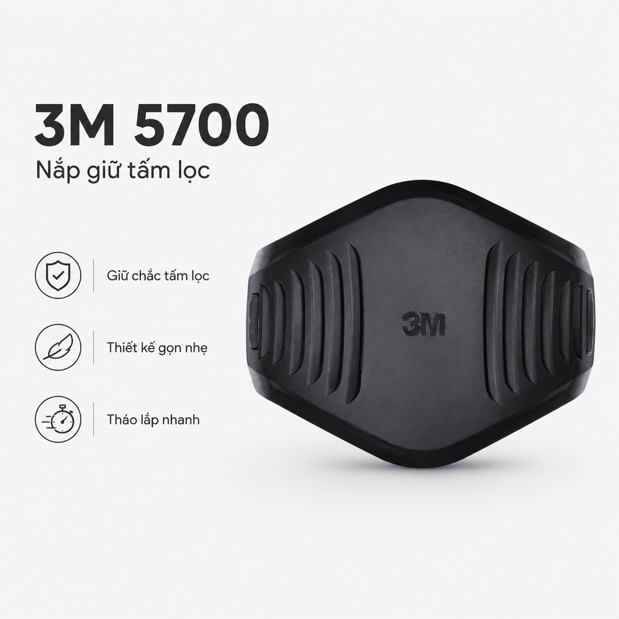 Nắp Giữ Tấm Lọc 3M 5700 - Phụ Kiện Lắp Tấm Lọc Bụi P95 Lên Phin Lọc Hơi 6000/7000