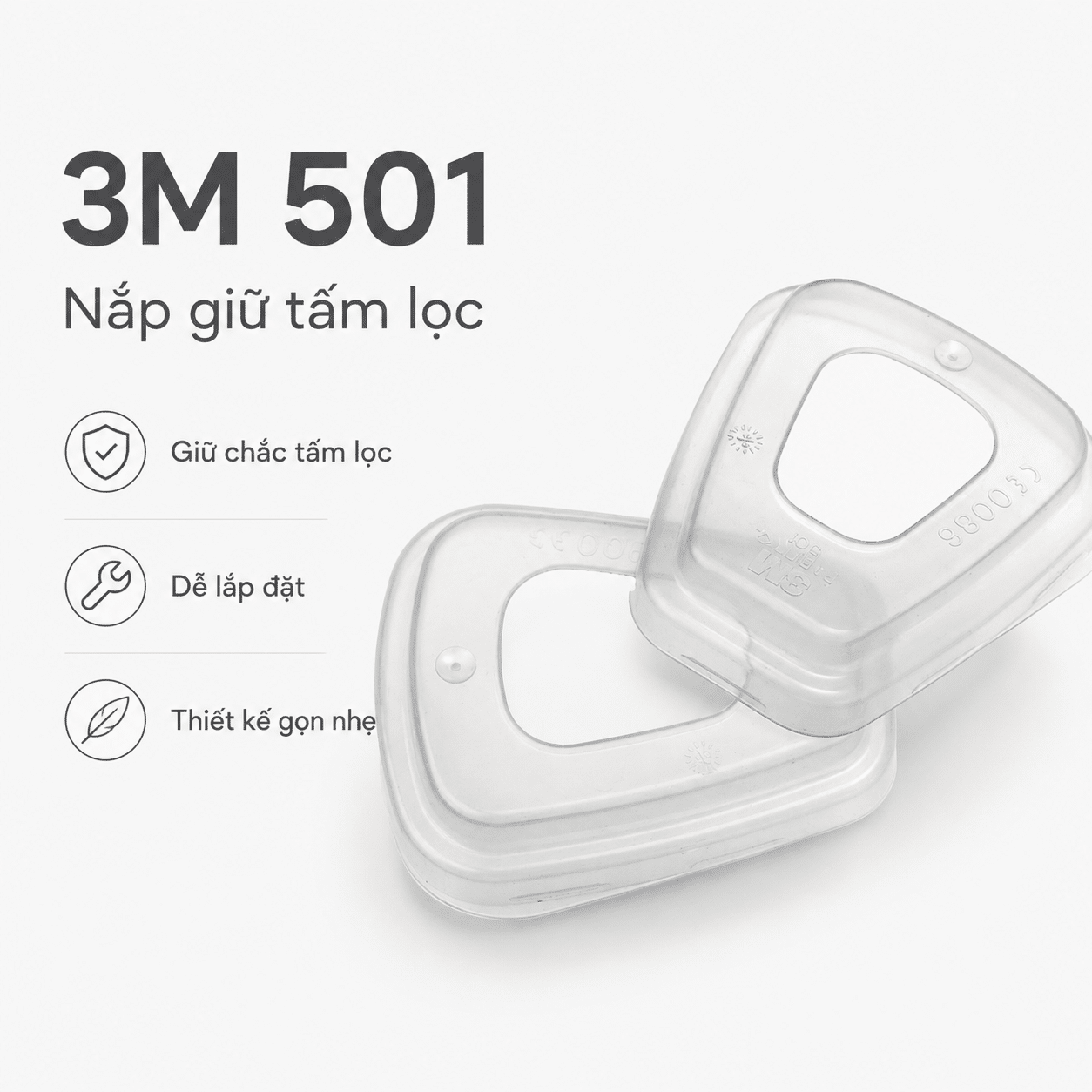 Nắp Giữ Tấm Lọc 3M 501 - Phụ Kiện Đậy Phin Lọc Hơi Series 6000/7000