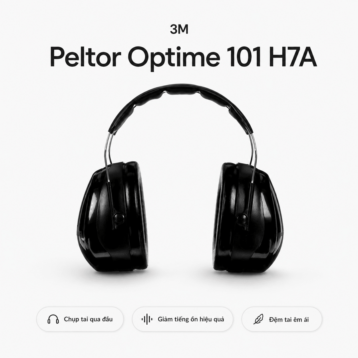 Chụp Tai Chống Ồn Băng Đô Đầu 3M Peltor Optime™ 101 H7A: SNR 30dB - Bảo Vệ Cao Cho Nhà Máy & Xưởng Gia Công
