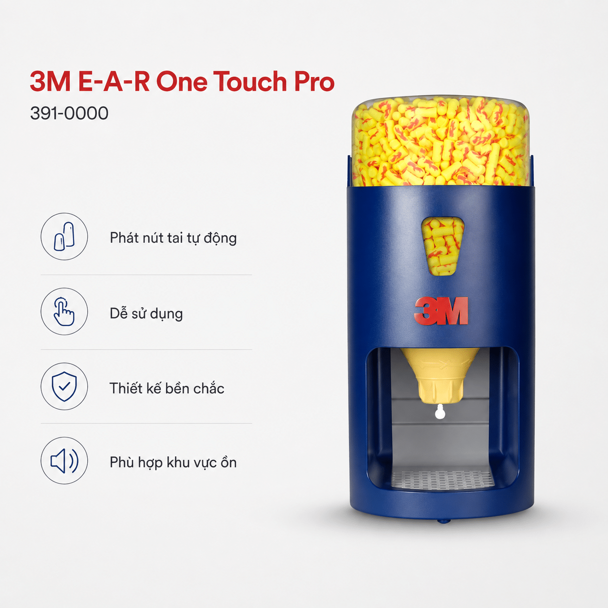Thiết Bị Phát Nút Tai Tự Động 3M E-A-R One Touch Pro 391-0000: Giải Pháp Cấp Phát PPE Cho Doanh Nghiệp