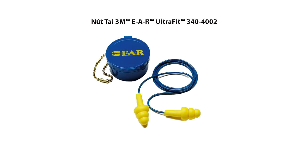 Nút Tai 3M™ E-A-R™ UltraFit™ 340-4002, Có Dây, Hộp Đựng Mang Theo