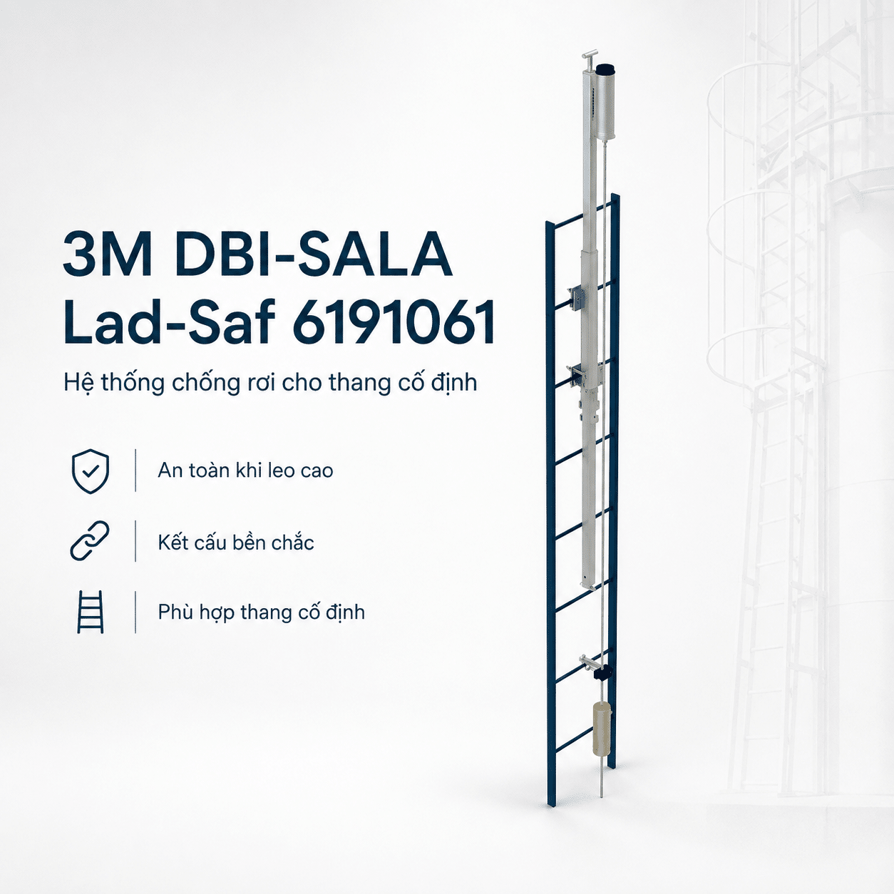 Dây Cáp Lad-Saf 3M DBI-SALA 6191061 — Cáp Cho Hệ Cứu Sinh Dọc