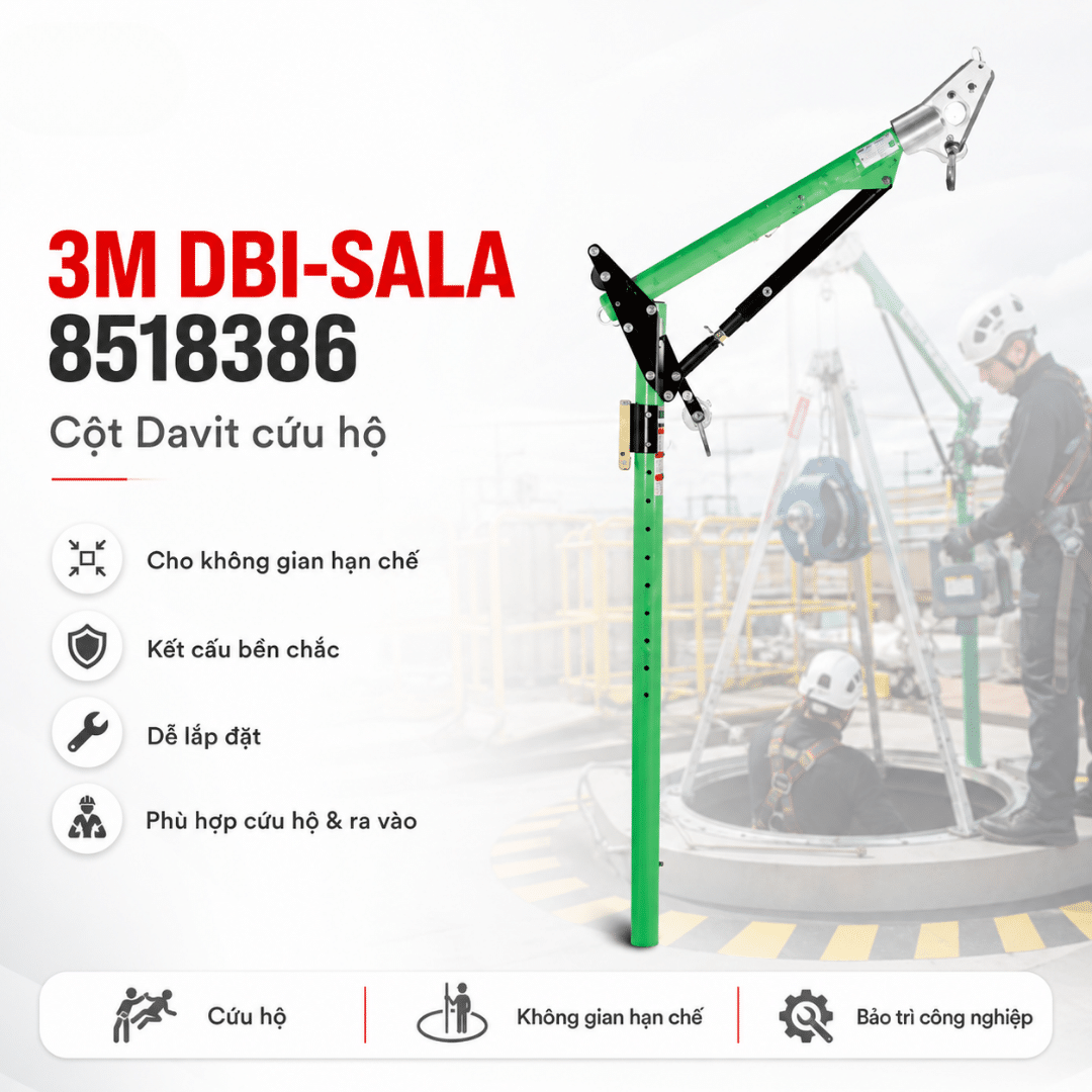 Cột Trụ Điều Chỉnh 3M DBI-SALA Davit 8518386 — Tay Đòn Có Thể Điều Chỉnh