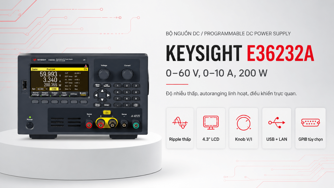 Bộ nguồn DC KEYSIGHT E36232A
