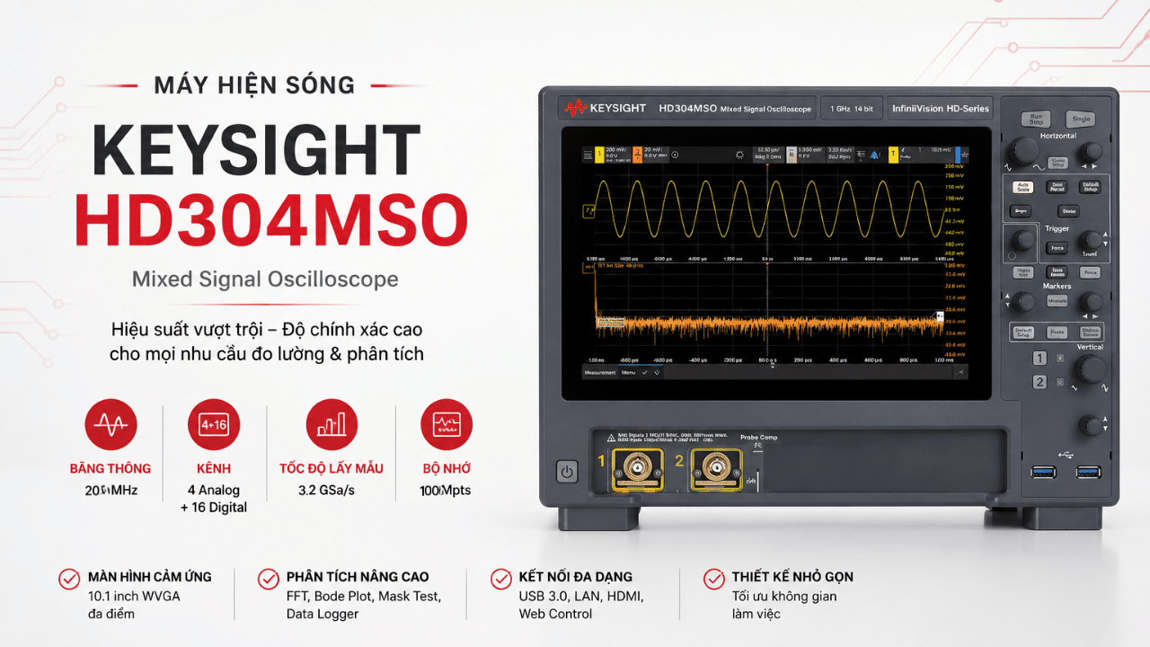 Keysight HD304MSO: Giải pháp toàn diện cho mọi nhu cầu đo lường