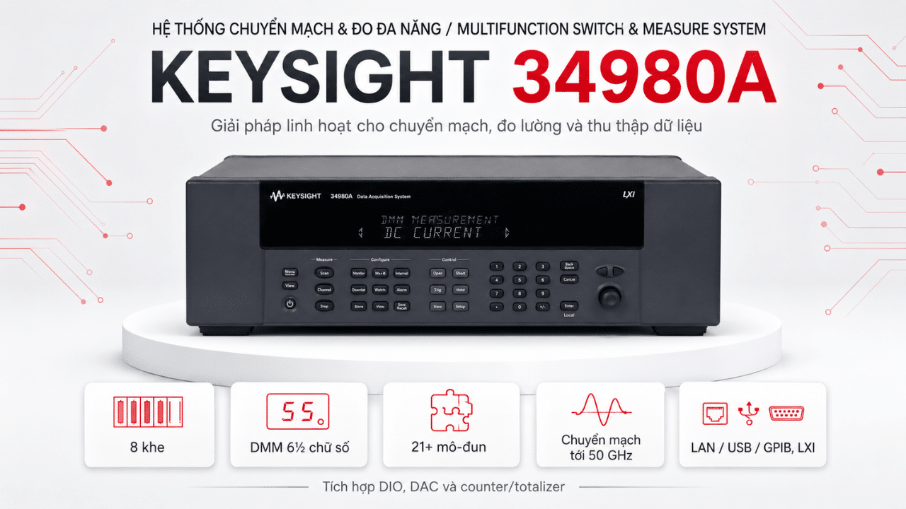 Hệ thống chuyển mạch & đo đa năng Keysight 34980A