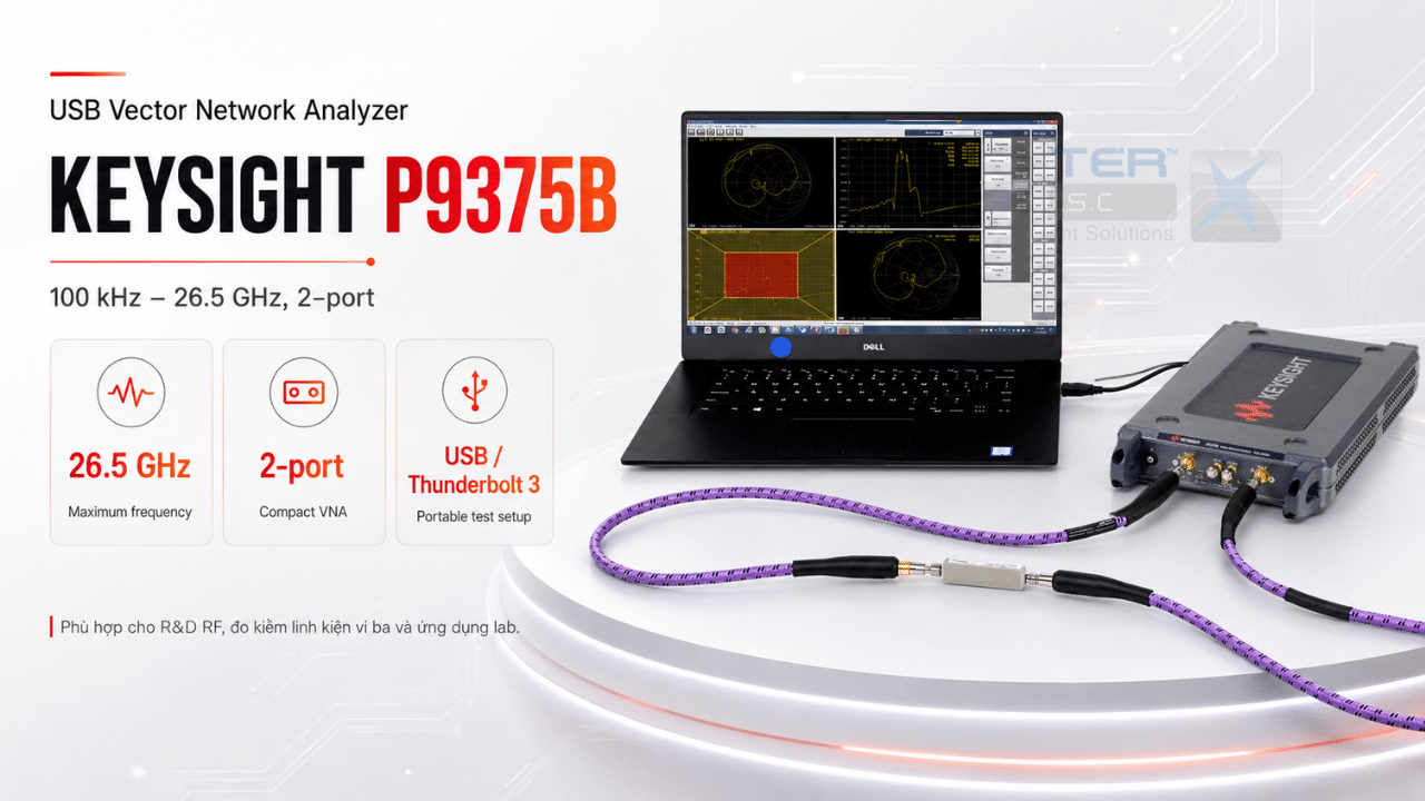 Máy phân tích mạng vector Keysight P9375B Streamline – 100 kHz đến 26.5 GHz, 2 cổng