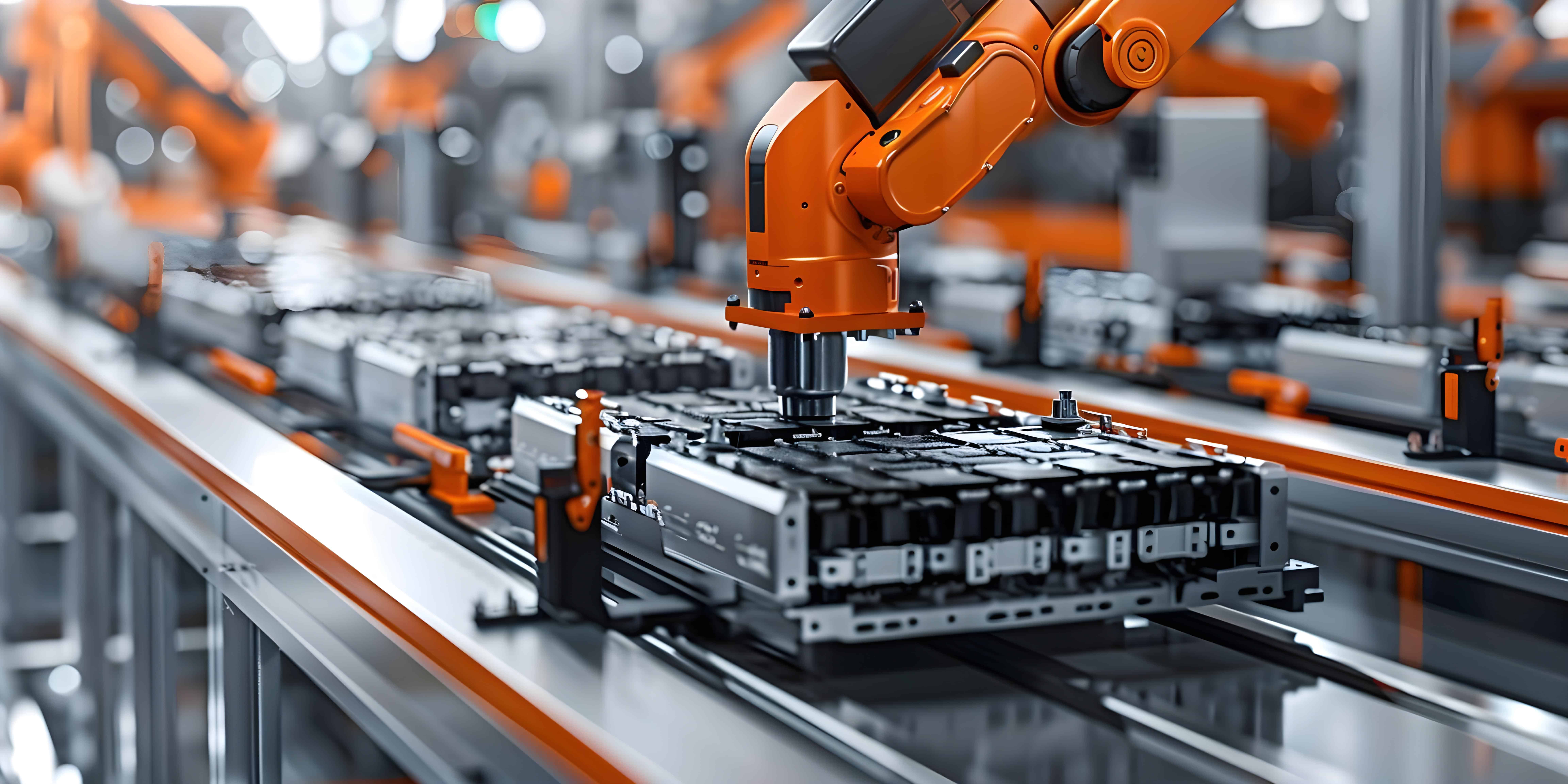 Dây chuyền lắp ráp cell pin xe điện EV — gigafactory lithium-ion
