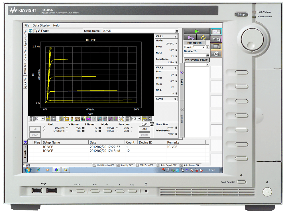 Máy phân tích linh kiện công suất Keysight B1505A
