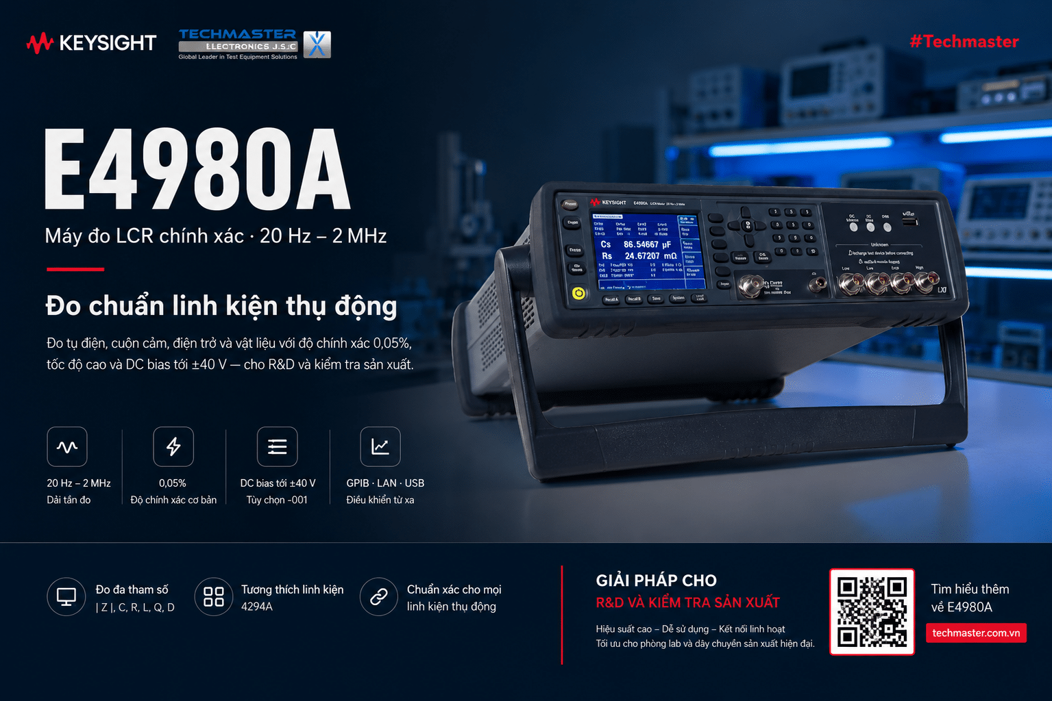 Máy đo LCR Keysight E4980A