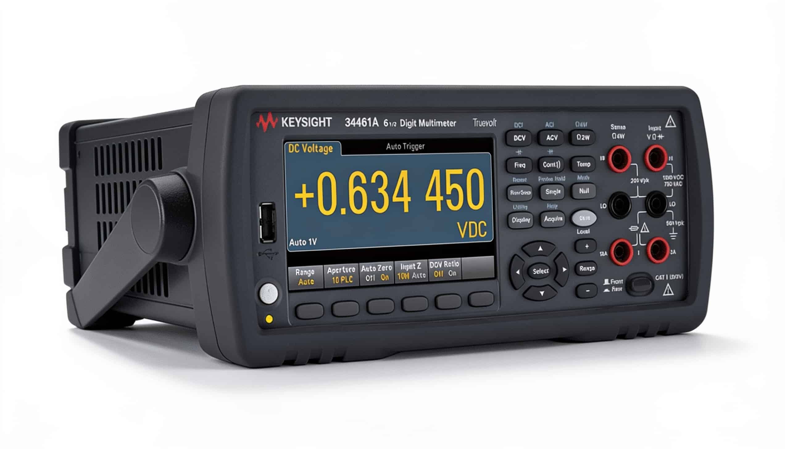 Đồng hồ vạn năng Keysight 34461A góc nghiêng có chân dựng nghiêng