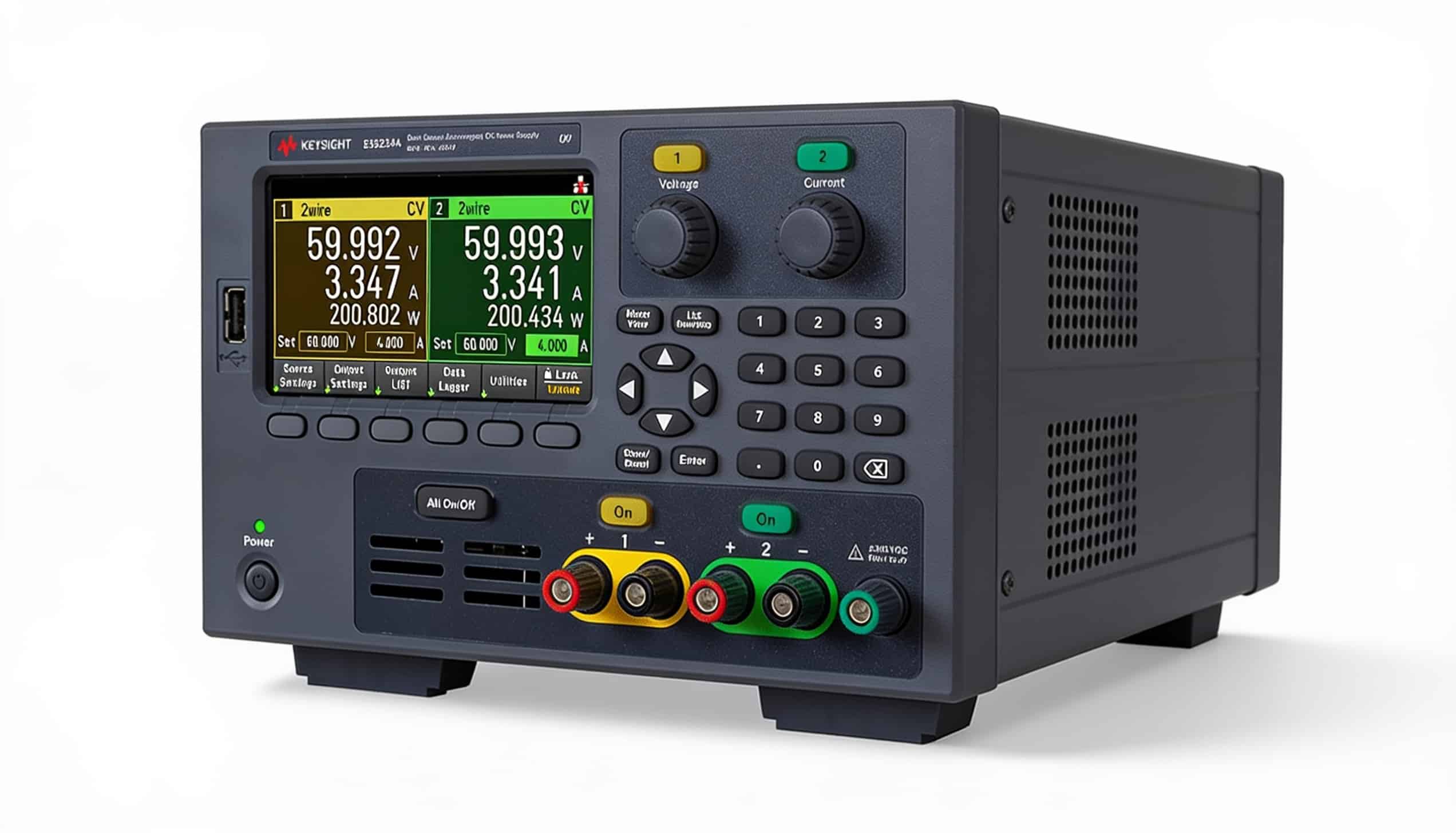 Bộ nguồn DC Keysight E36234A góc nghiêng thân máy autoranging