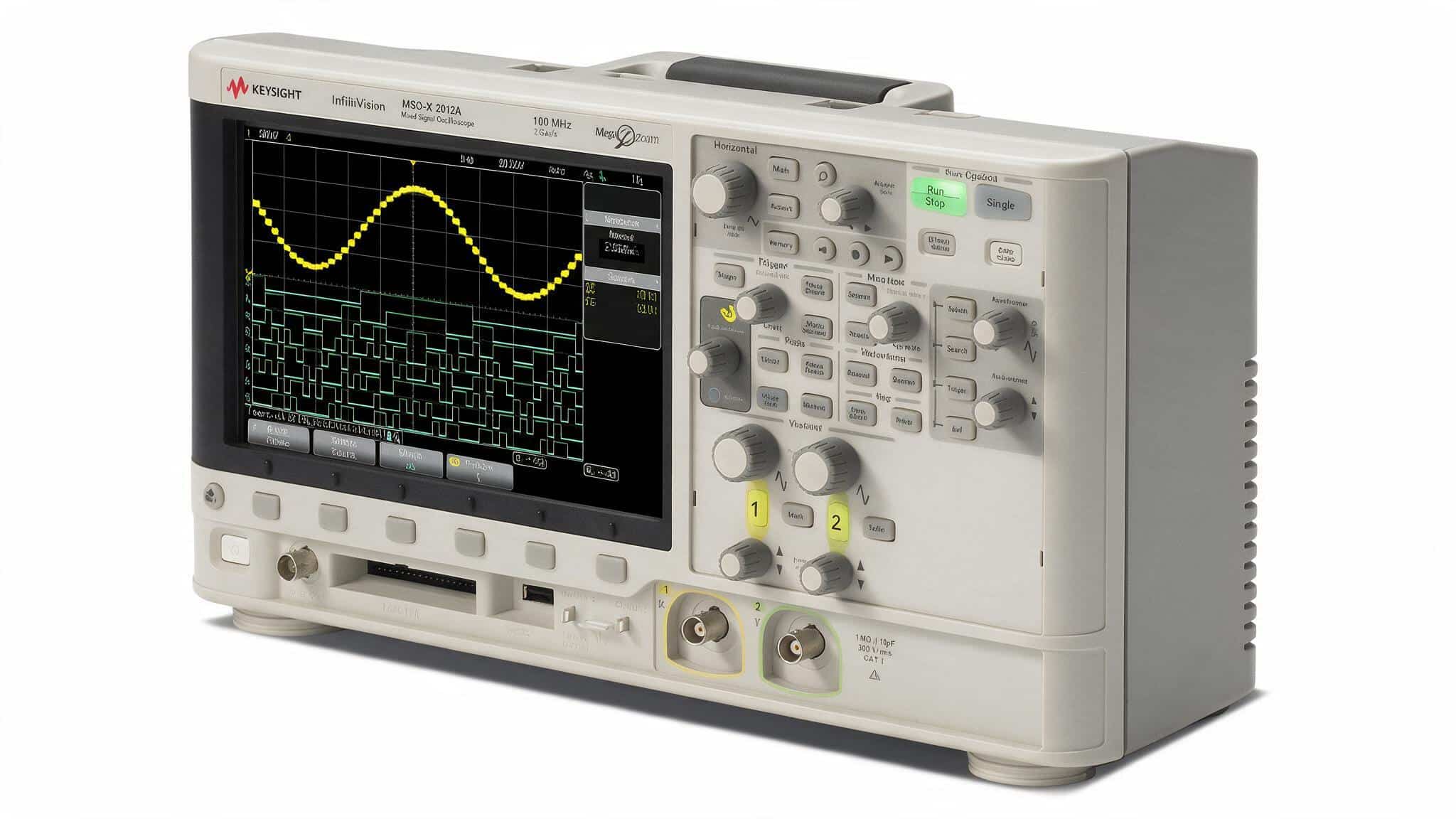 Máy hiện sóng Keysight DSOX2012A 100 MHz 2 kênh dòng InfiniiVision 2000 X-Series studio nền trắng