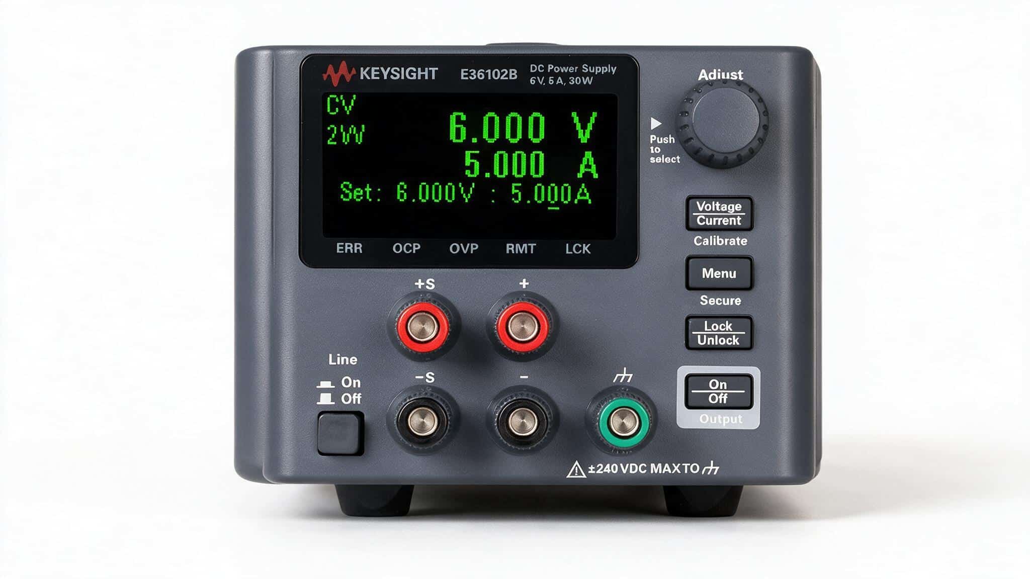 Bộ nguồn DC Keysight E36102B 6V 5A 30W studio nền trắng
