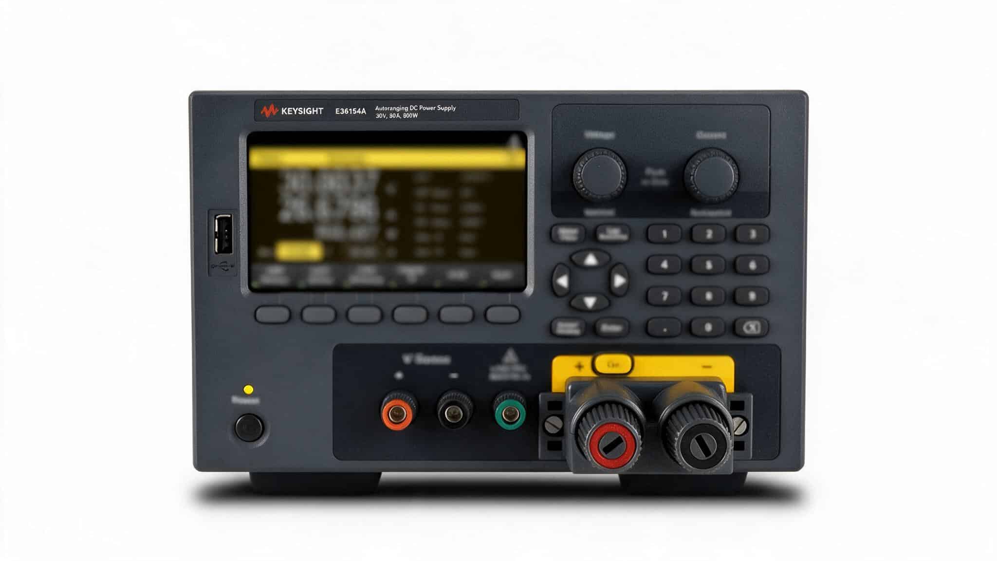 Bộ nguồn DC Keysight E36154A 30V 80A 800W mặt trước màn hình màu