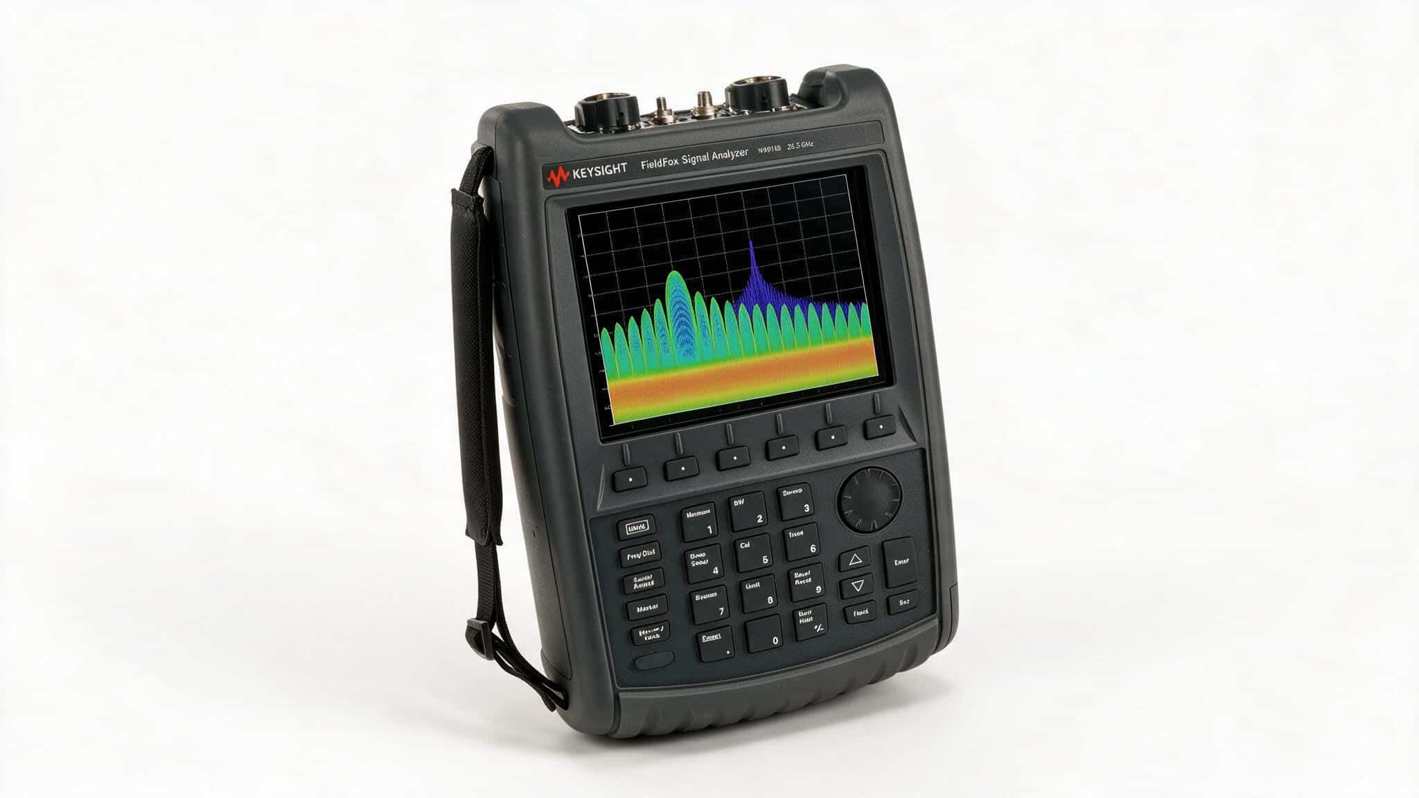 Máy phân tích vi sóng cầm tay Keysight N9918B FieldFox góc nghiêng thấy cổng RF phía trên