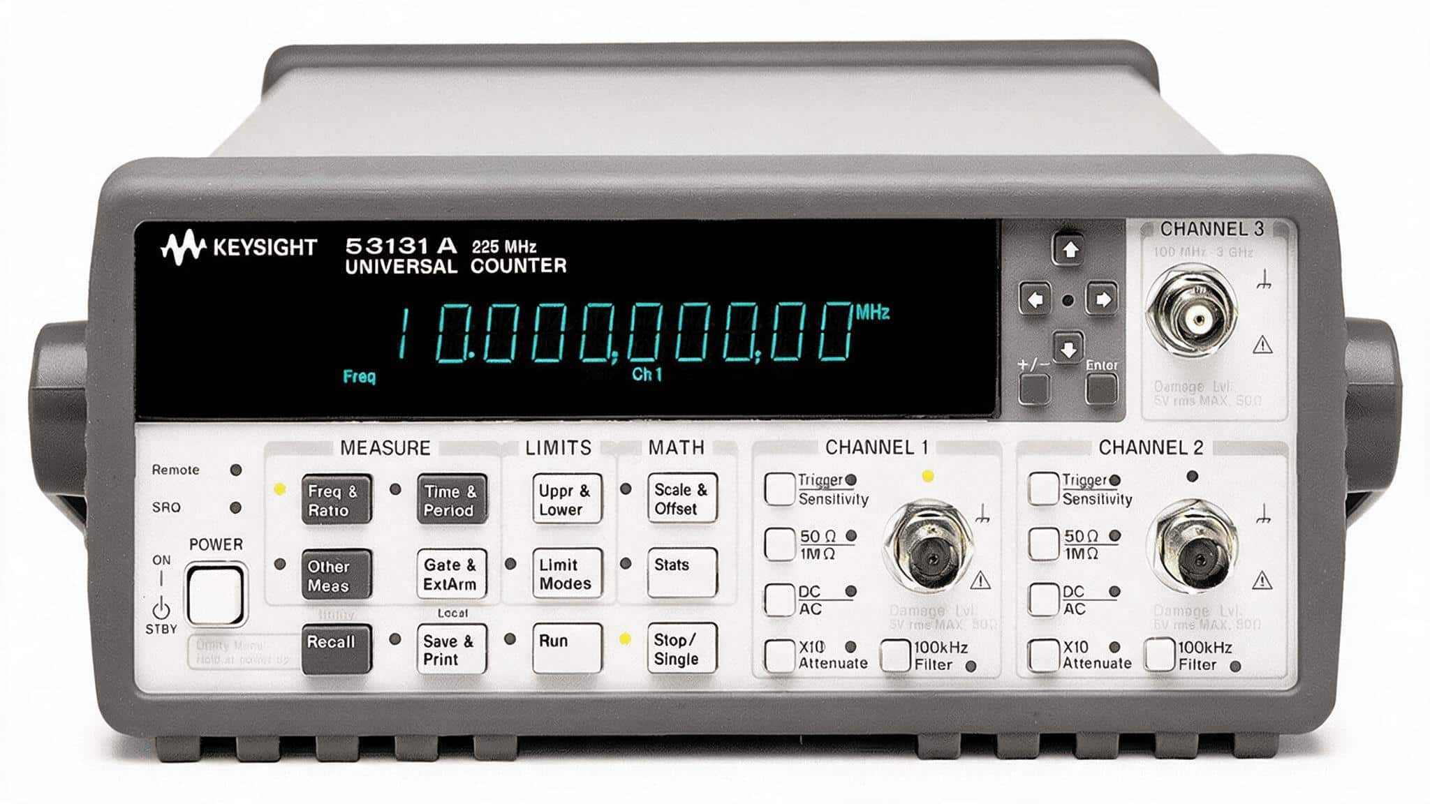 Máy đếm tần số Keysight 53131A 225 MHz universal counter studio nền trắng