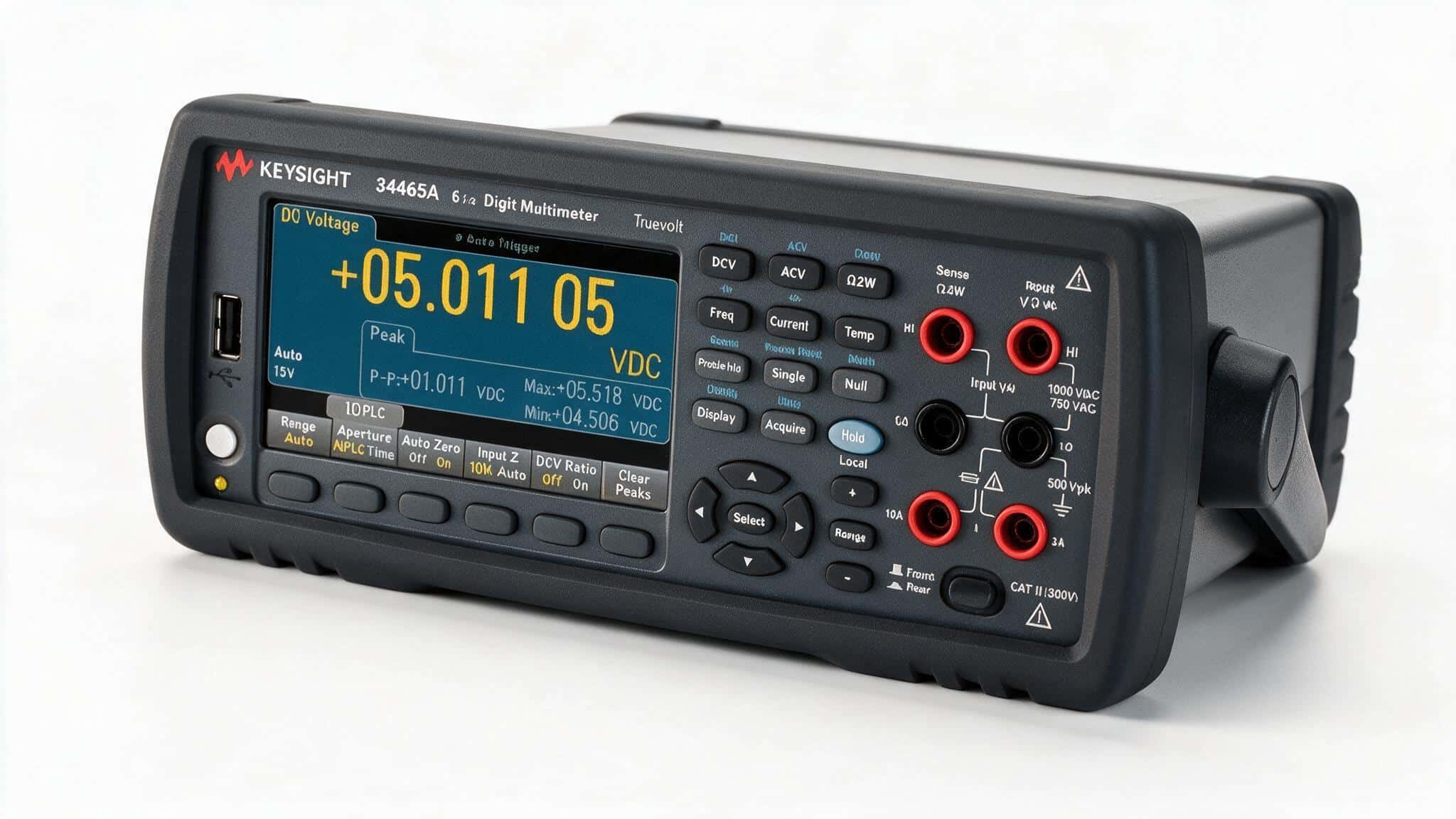 Đồng hồ vạn năng Keysight 34465A 6½ chữ số Truevolt màn hình màu đồ họa mặt trước