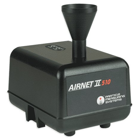 Ảnh thật cảm biến đếm hạt PMS Airnet II 510 — cùng thân vỏ polycarbonate và đầu lấy mẫu hình nón với dòng Airnet II 310-4