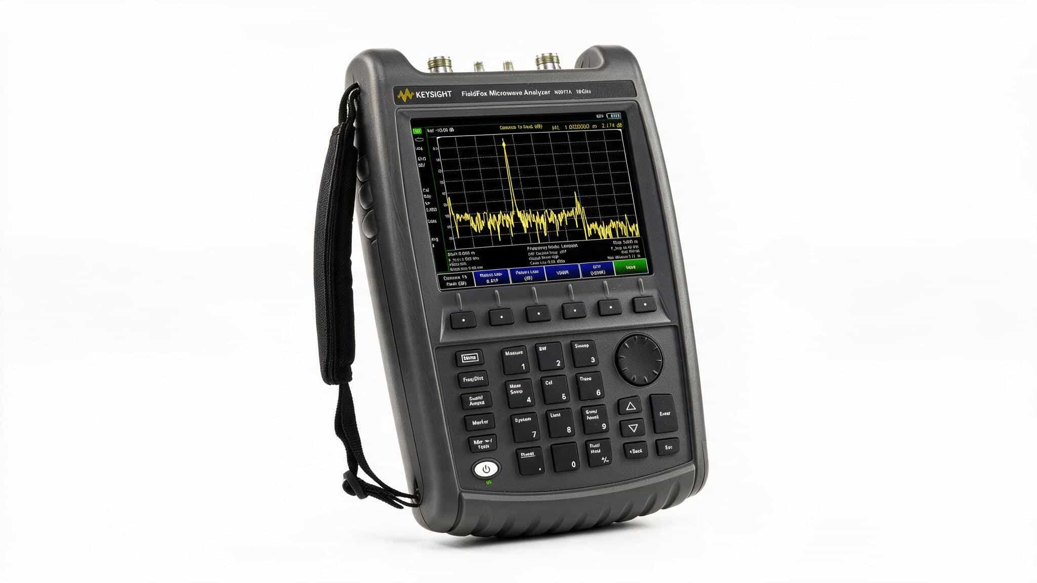 Máy phân tích phổ cầm tay Keysight N9917A FieldFox 18 GHz mặt trước màn hình đo phổ RF