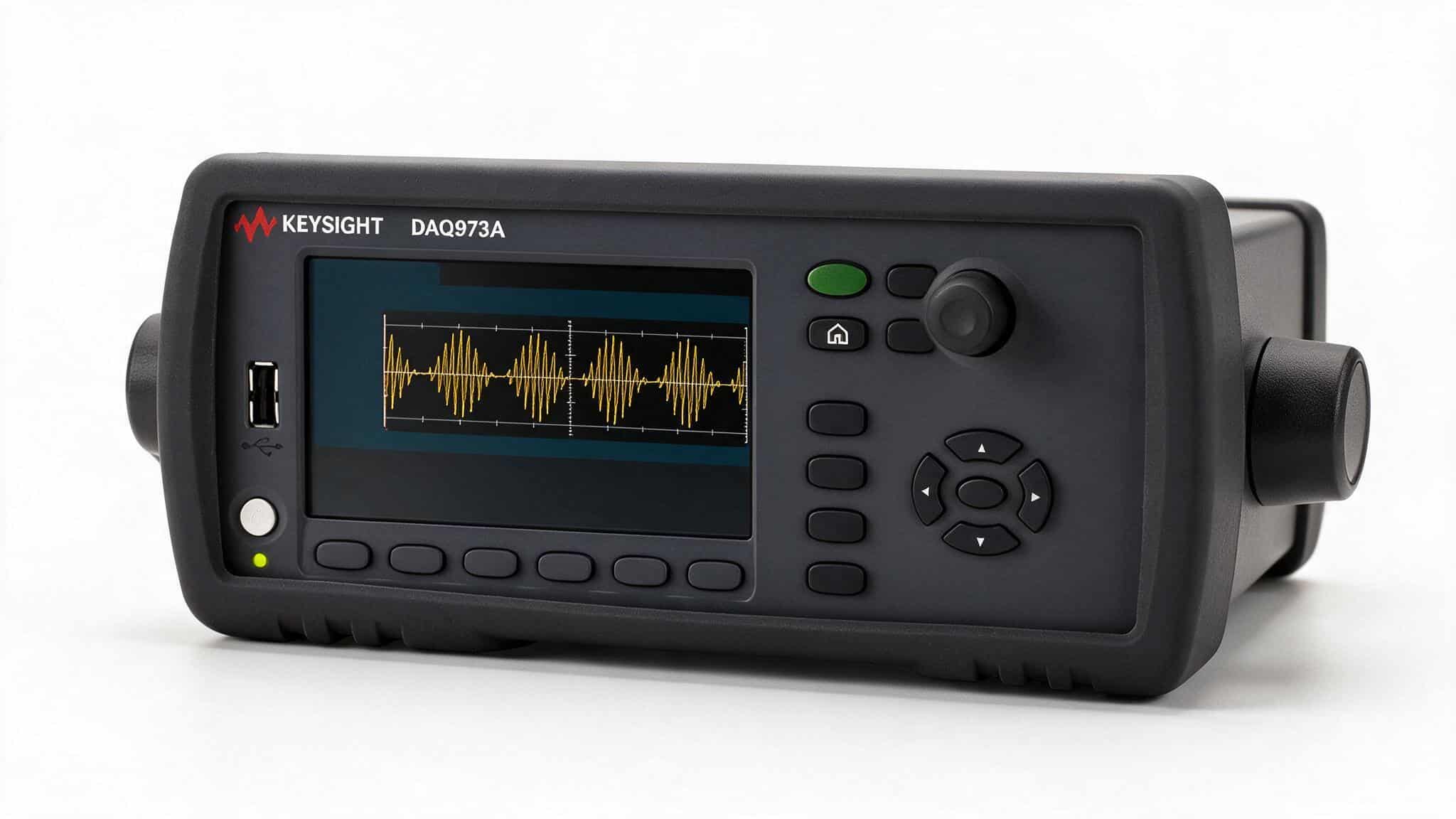 Hệ thống thu thập dữ liệu Keysight DAQ973A màn hình màu hiển thị đồ thị xu hướng đo