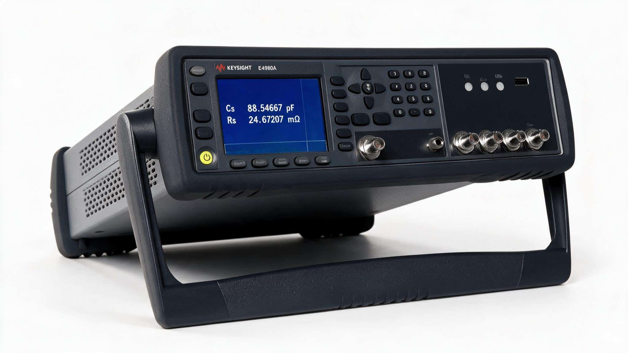 Máy đo LCR Keysight E4980A màn hình hiển thị giá trị điện dung Cs và điện trở nối tiếp Rs