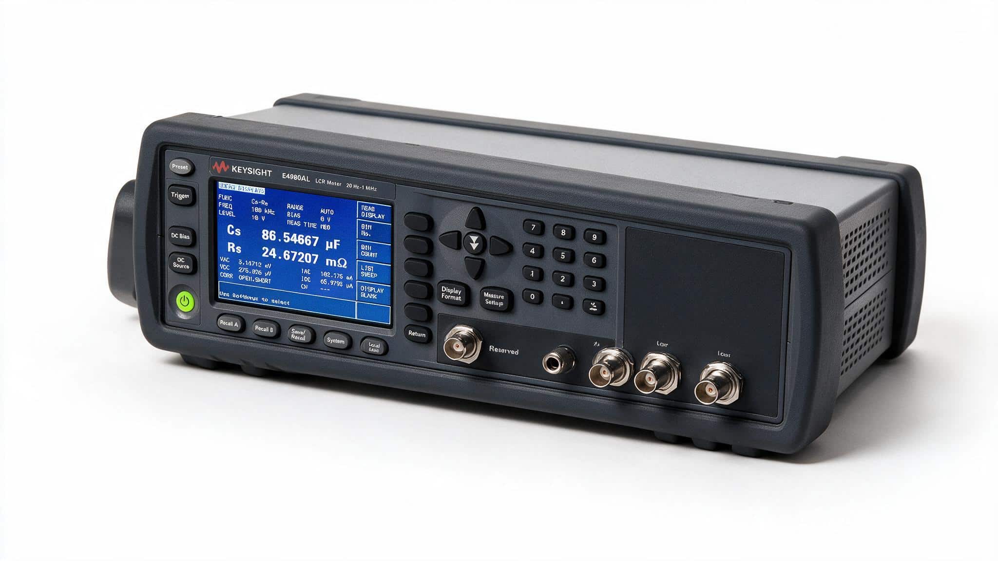 Máy đo LCR Keysight E4980AL màn hình hiển thị thông số điện dung Cs và hệ số tổn hao D