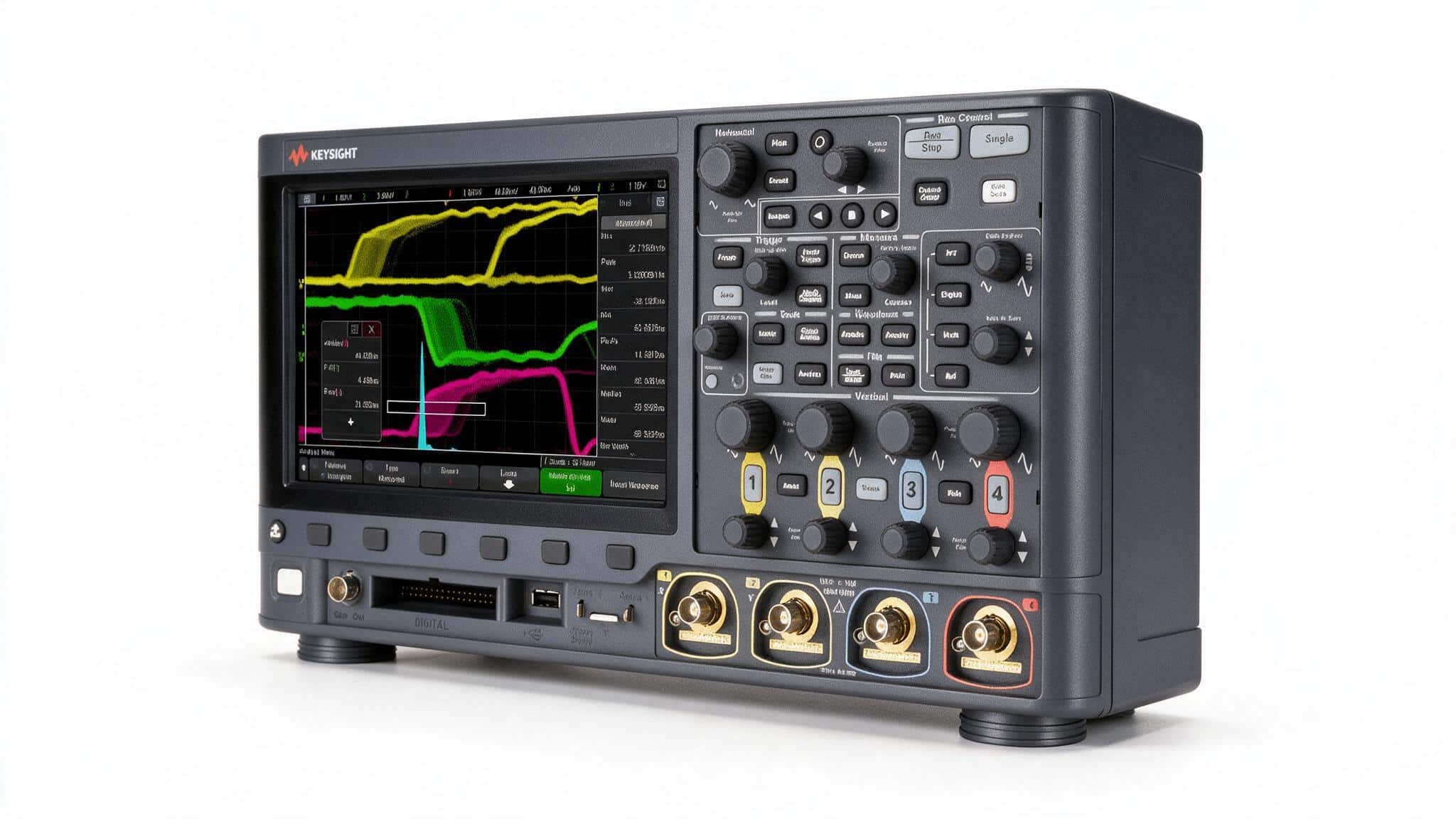 Máy hiện sóng Keysight DSOX3024G dòng 3000G X-Series chụp studio nền trắng góc nghiêng