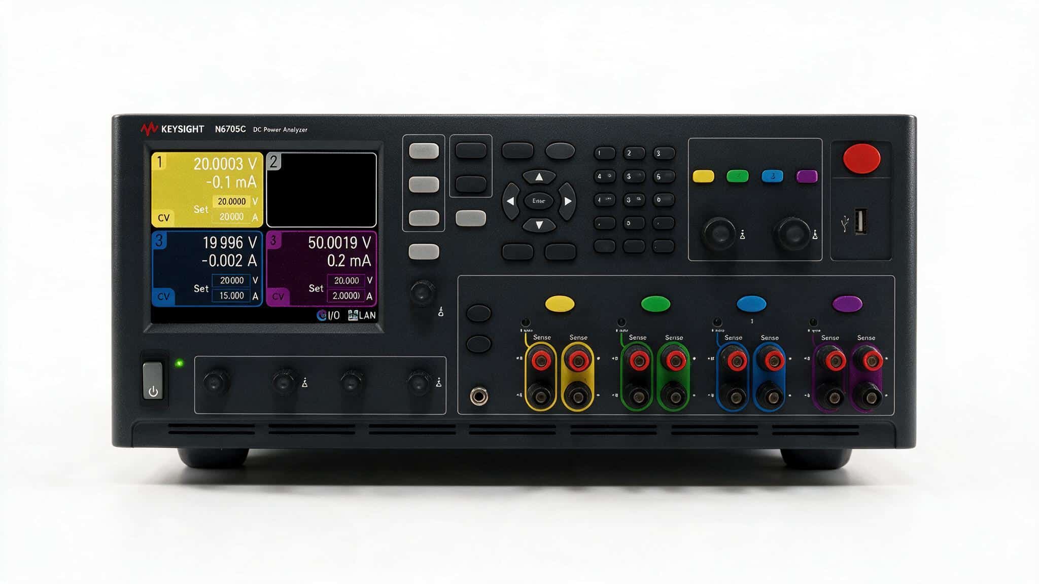 Máy phân tích nguồn DC Keysight N6705C studio nền trắng