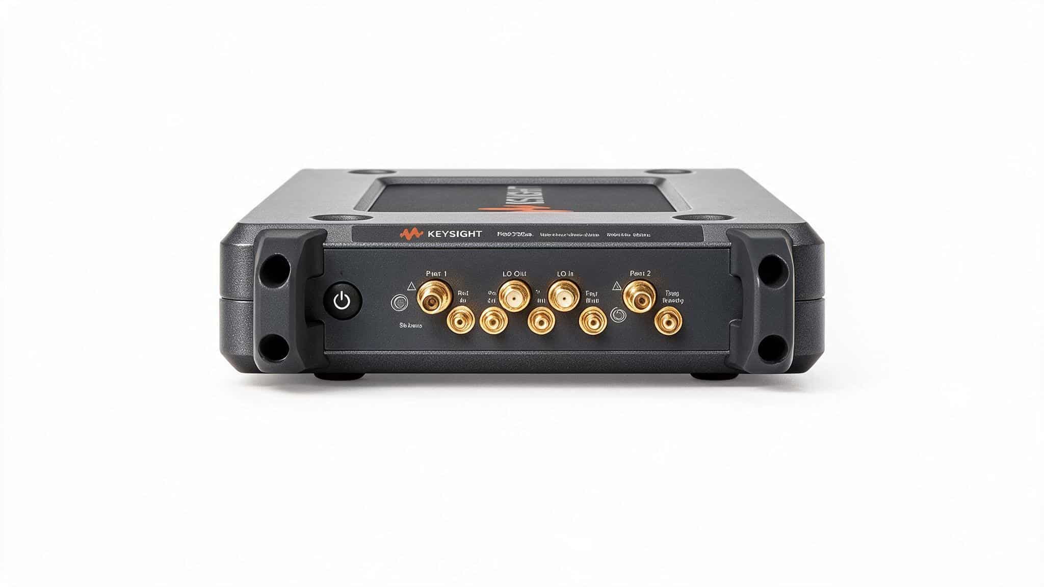 Máy phân tích mạng vector USB Keysight P9372A chụp studio nền trắng mặt trước