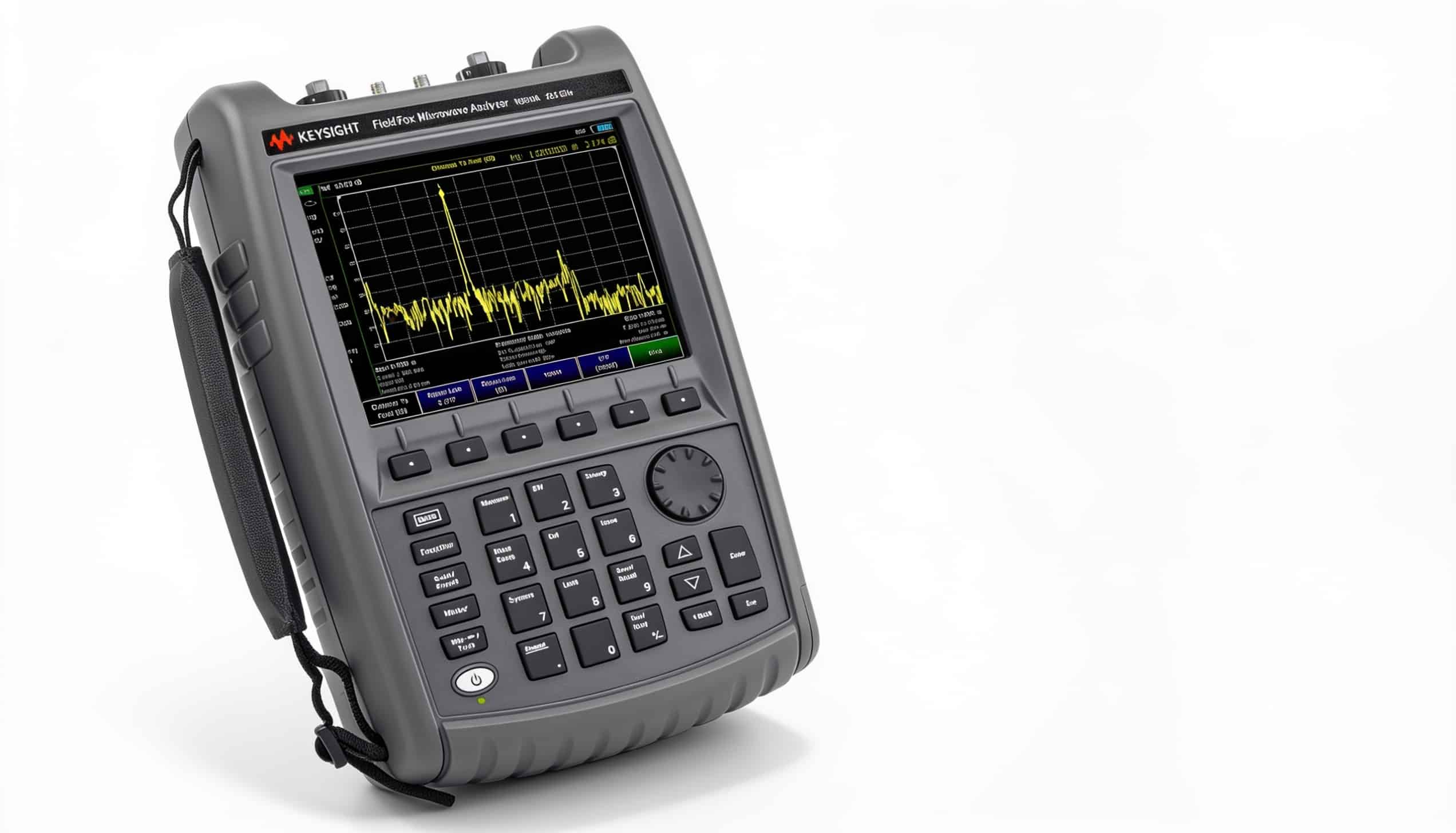 Keysight N9918A FieldFox góc nghiêng trái trên nền trắng studio