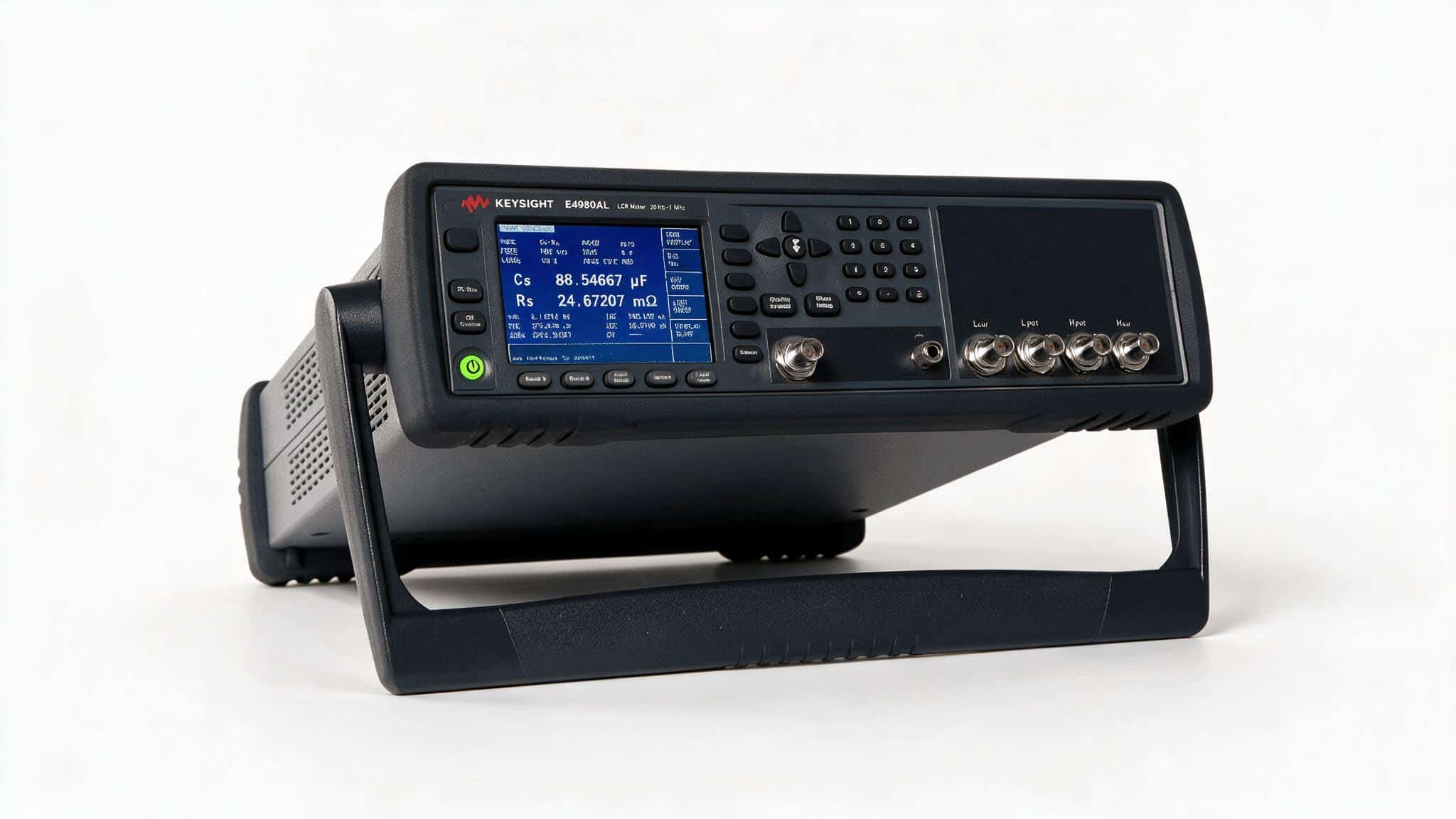 Máy đo LCR Keysight E4980AL chính diện ảnh studio nền trắng