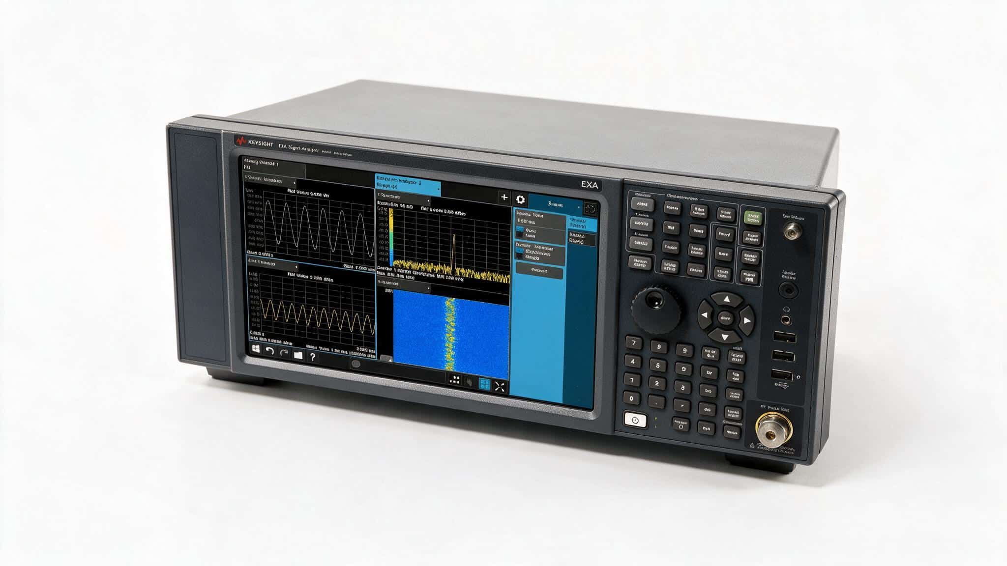 Keysight N9010B EXA máy phân tích tín hiệu góc nghiêng ảnh studio nền trắng