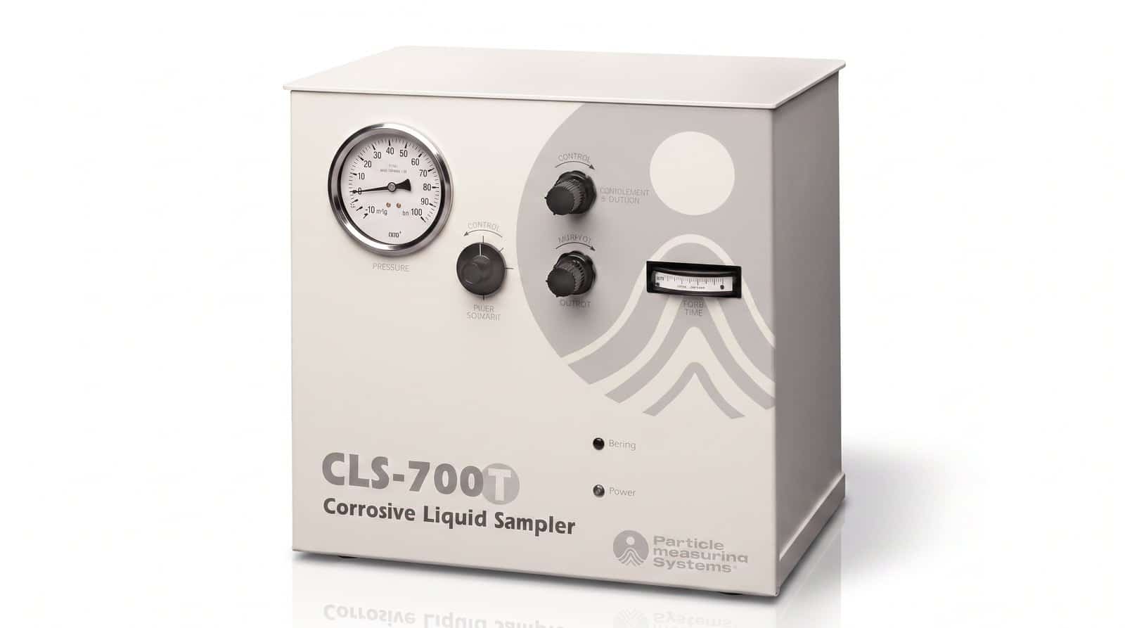 Máy lấy mẫu hạt trong dung dịch ăn mòn PMS CLS 700T chụp studio nền trắng