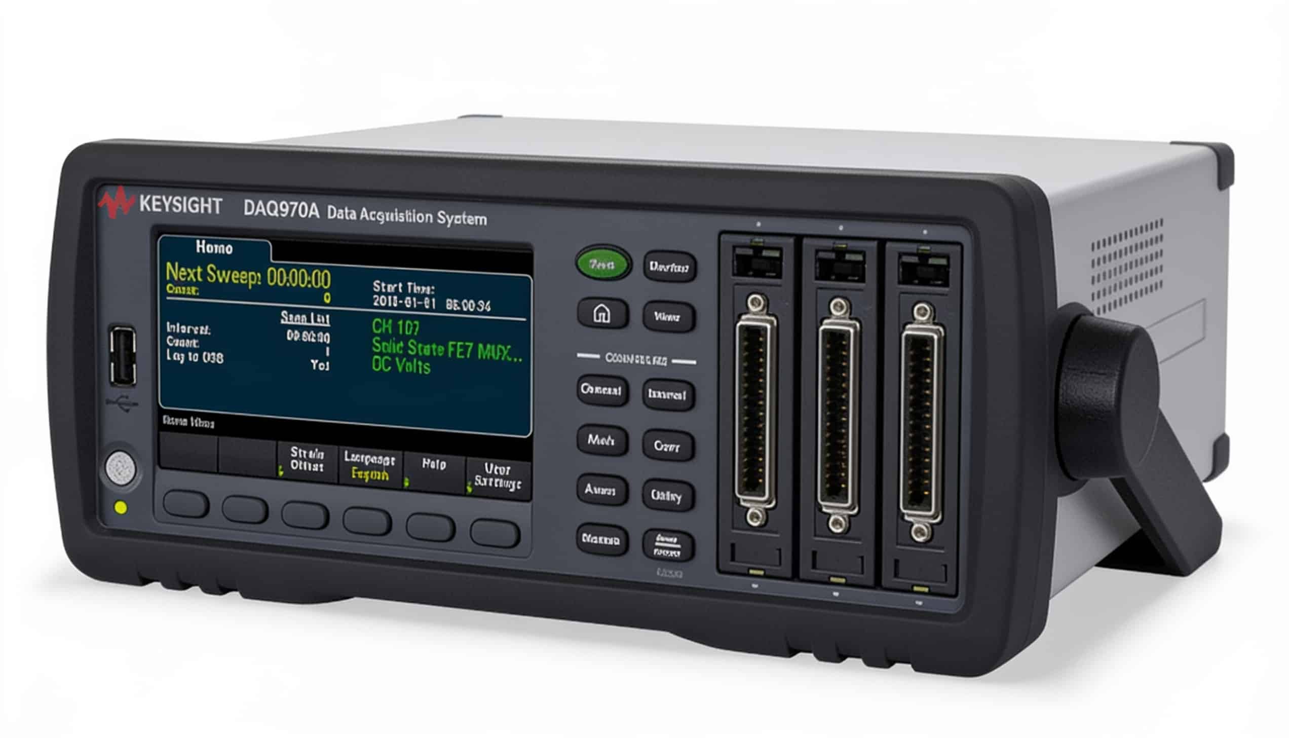 Hệ thống thu thập dữ liệu Keysight DAQ970A studio nền trắng
