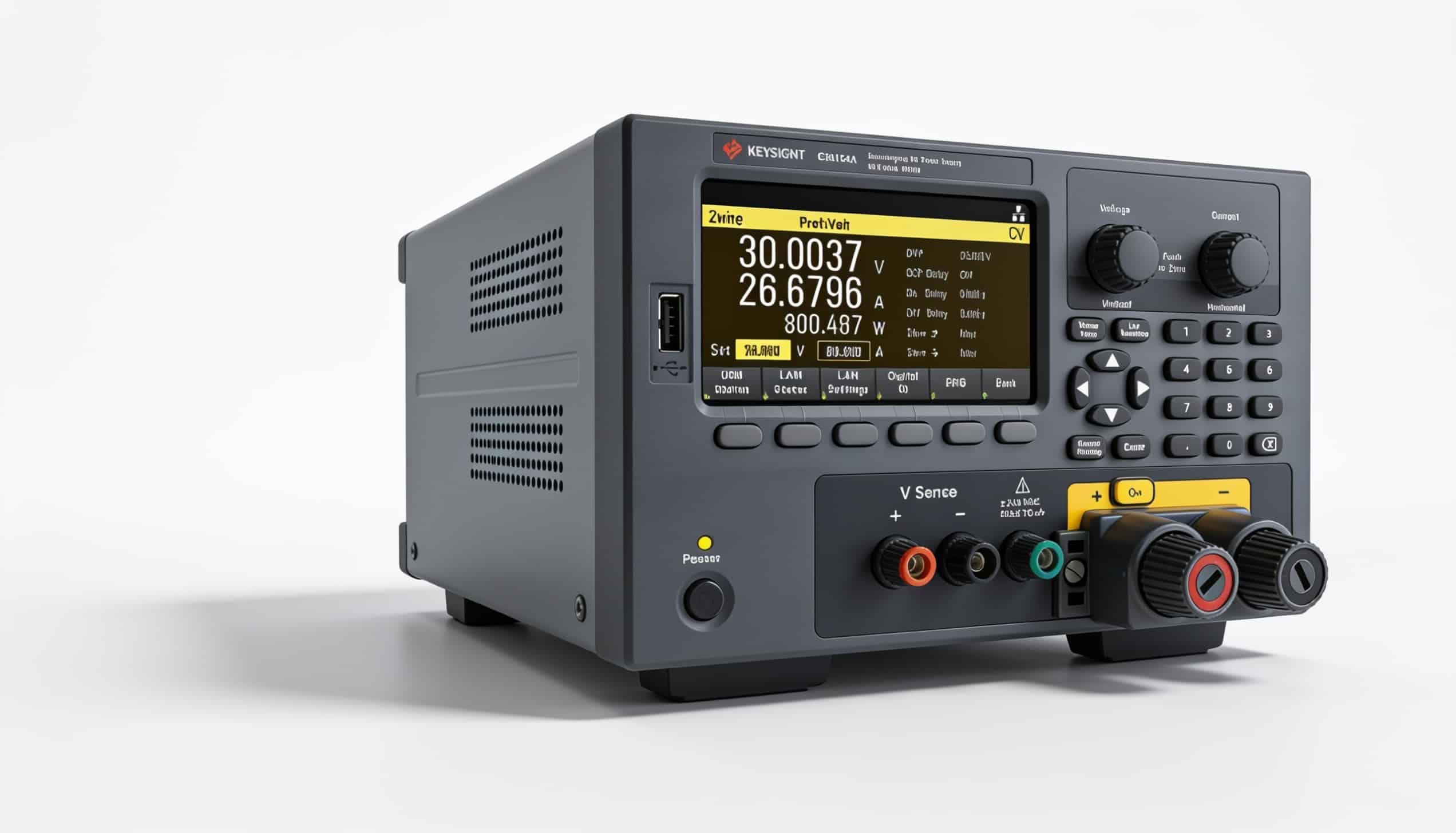 Bộ nguồn DC Keysight E36154A 800W góc nghiêng phải trên nền trắng studio