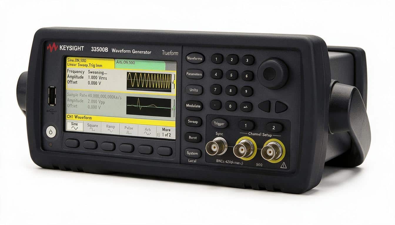 Máy phát tín hiệu Keysight 33511B dòng Trueform 33500B studio nền trắng