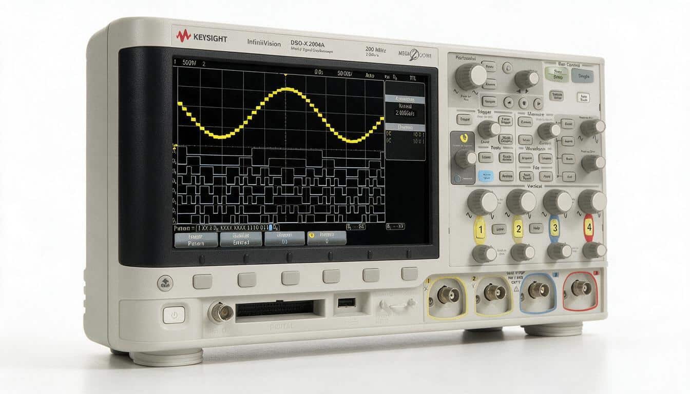 Máy hiện sóng Keysight DSOX2004A 4 kênh 70 MHz studio nền trắng