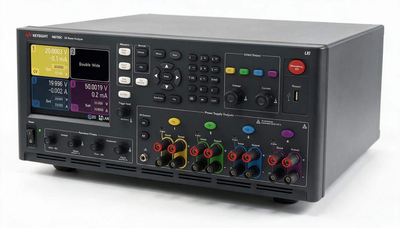 Máy phân tích nguồn DC Keysight N6705C studio nền trắng