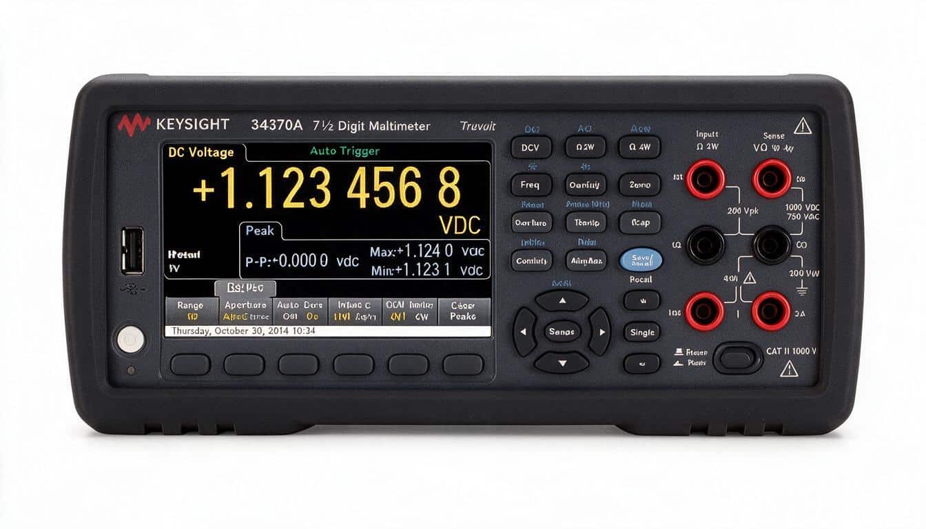 Đồng hồ vạn năng để bàn Keysight 34470A 7½ chữ số màn hình màu chính diện studio